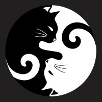 Ying Yang Cats   Black & White T-shirt | Artistshot