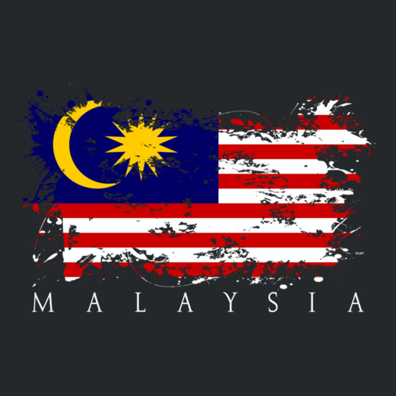 Malaysia Flag State Kuala Lumpur Nationality Pullo Crewneck Sweatshirt by wafaha | Artistshot