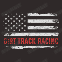 Dirt Track Racing Cool American Flag Design In Gray Racerback Tank | Artistshot