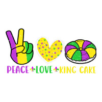 Peace Love King Cake Funny Mardi Gras Parade Carni Youth Zipper Hoodie | Artistshot