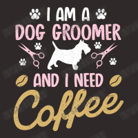 Dog Groomer I Need Coffee Dogs Grooming Pet Stylist Funny Gift Cute Ar Racerback Tank | Artistshot