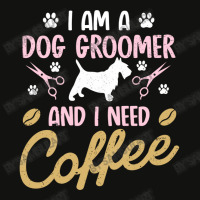 Dog Groomer I Need Coffee Dogs Grooming Pet Stylist Funny Gift Cute Ar Scorecard Crop Tee | Artistshot