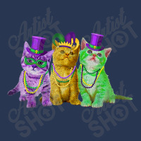 Kitten Cat Mask Beads Mardi Gras New Orleans Cat L Ladies Denim Jacket | Artistshot