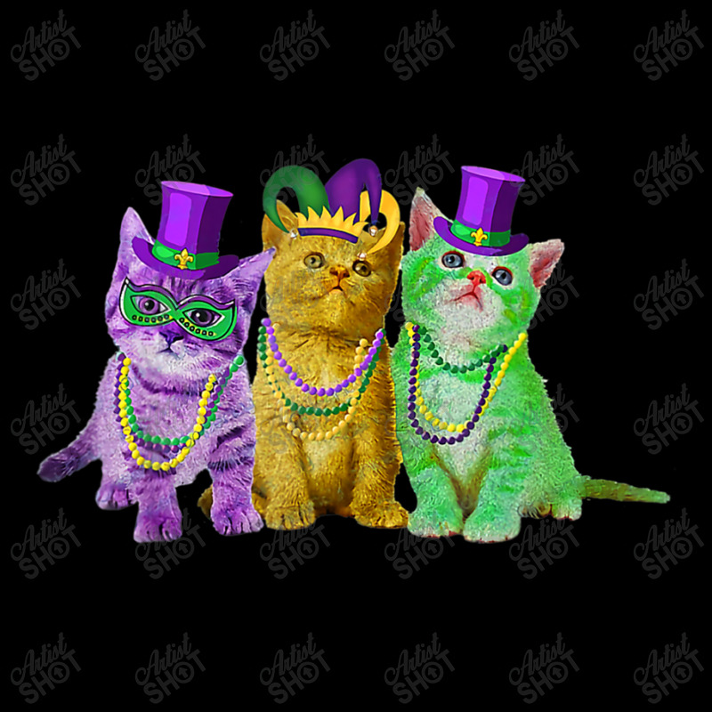 Kitten Cat Mask Beads Mardi Gras New Orleans Cat L Youth Zipper Hoodie by donellajeremykoa | Artistshot