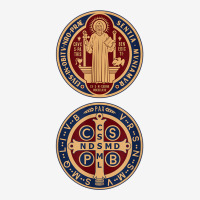 Saint Benedict Sacramental Medal Catholic T Shirt Drawstring Bags | Artistshot