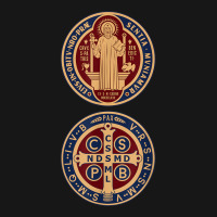 Saint Benedict Sacramental Medal Catholic T Shirt Medium-length Apron | Artistshot