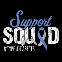 Type One Support Squad T1d Diabetes Awareness Blue Cropped Hoodie | Artistshot