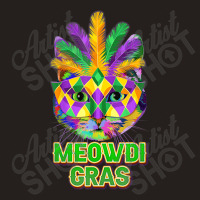 Meowdi Gras Mardi Gras Cat Mask Carnival Parade Pa Tank Top | Artistshot