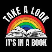 Vintage Retro Rainbow Take A Look It's In A Book R Pocket T-shirt | Artistshot