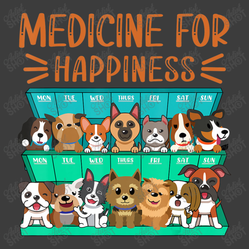 Medicine For Happiness Puppy Lover Dog Owner Cute Men's Polo Shirt | Artistshot