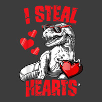 Valentines Day Dinosaur I Steal Hearts Love Men's Polo Shirt | Artistshot