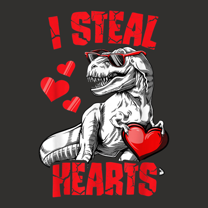 Valentines Day Dinosaur I Steal Hearts Love Champion Hoodie | Artistshot