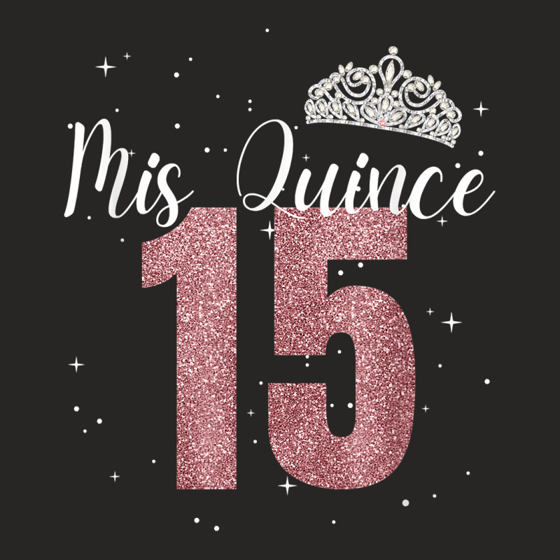 Mis Quince 15  Pink Sparkle  Quinceanera Birthday Ladies Fitted T-Shirt by dennikju | Artistshot