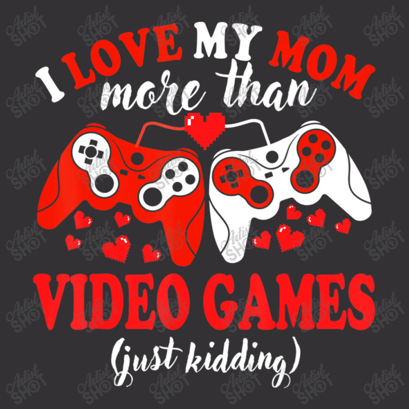 Valentine Day Gamer I Love Mom Boy Teen Men Vintage Short | Artistshot