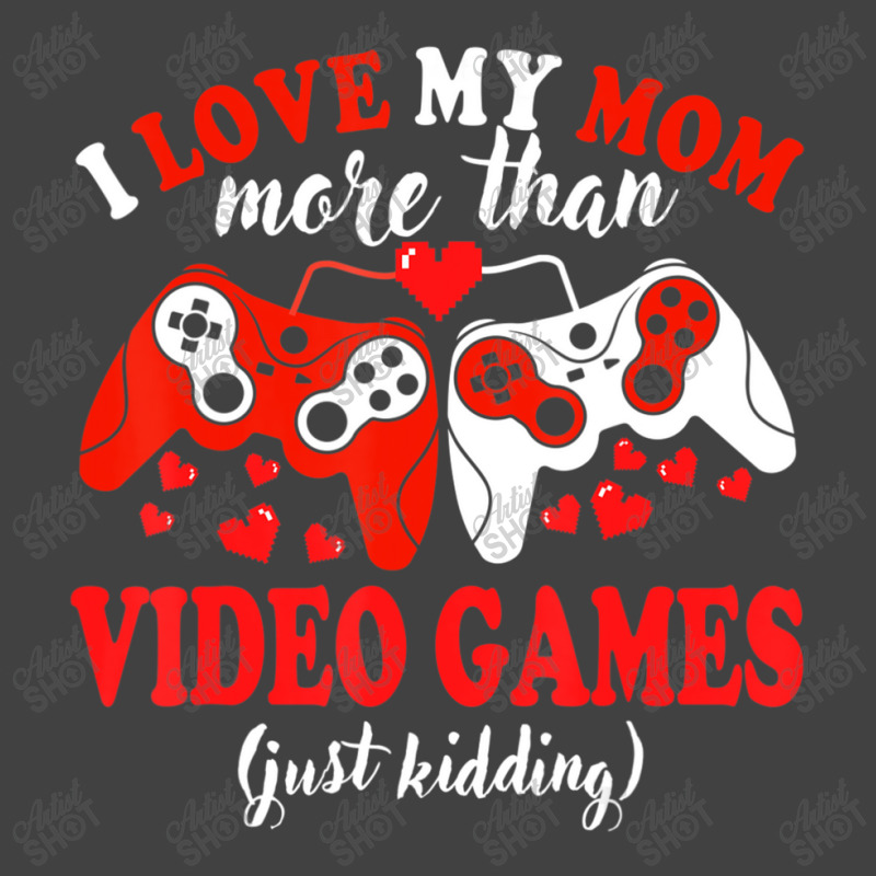 Valentine Day Gamer I Love Mom Boy Teen Men Vintage T-shirt | Artistshot