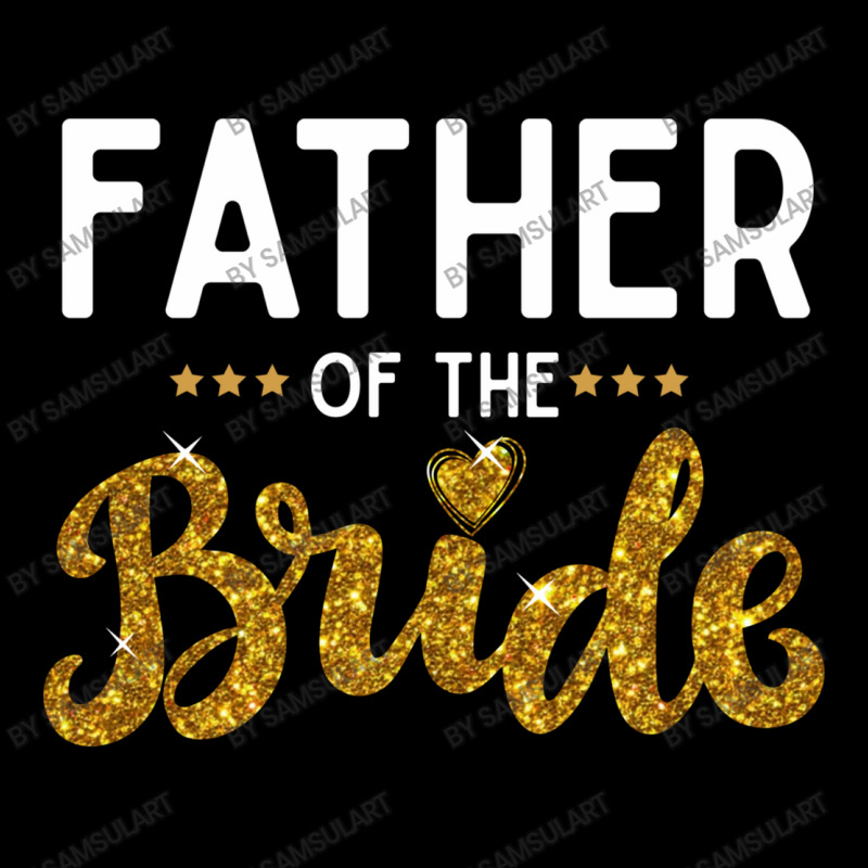 Father Of The Bride Cute Golden Glitter Imitation Text Funny Bridal Gi V-Neck Tee by SamsulArt | Artistshot