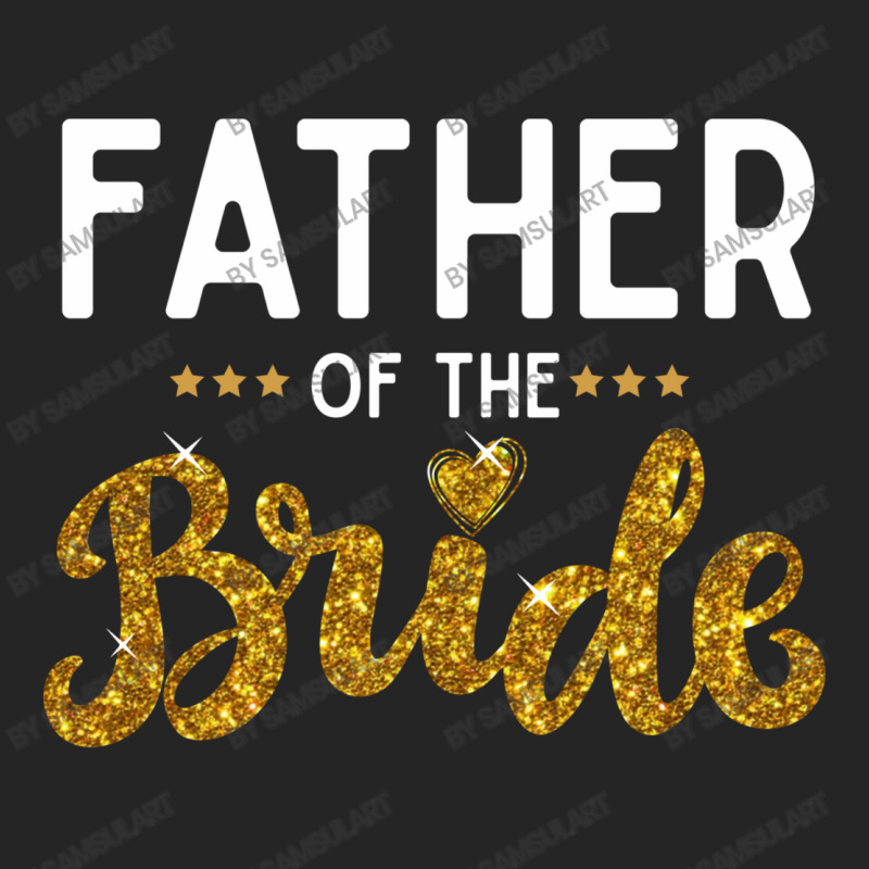 Father Of The Bride Cute Golden Glitter Imitation Text Funny Bridal Gi Unisex Hoodie by SamsulArt | Artistshot