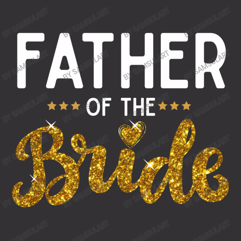 Father Of The Bride Cute Golden Glitter Imitation Text Funny Bridal Gi Vintage Hoodie by SamsulArt | Artistshot