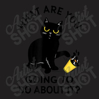 Sarcastic Outfit Angry Black Cat T-shirt | Artistshot