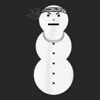 Angry Snowman With A Silver Necklace T Shirt Ladies Fitted T-shirt | Artistshot