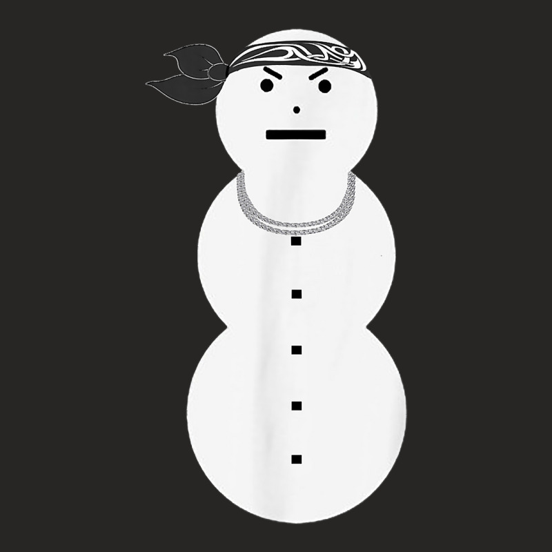 Angry Snowman With A Silver Necklace T Shirt Ladies Fitted T-Shirt by ardylanda | Artistshot