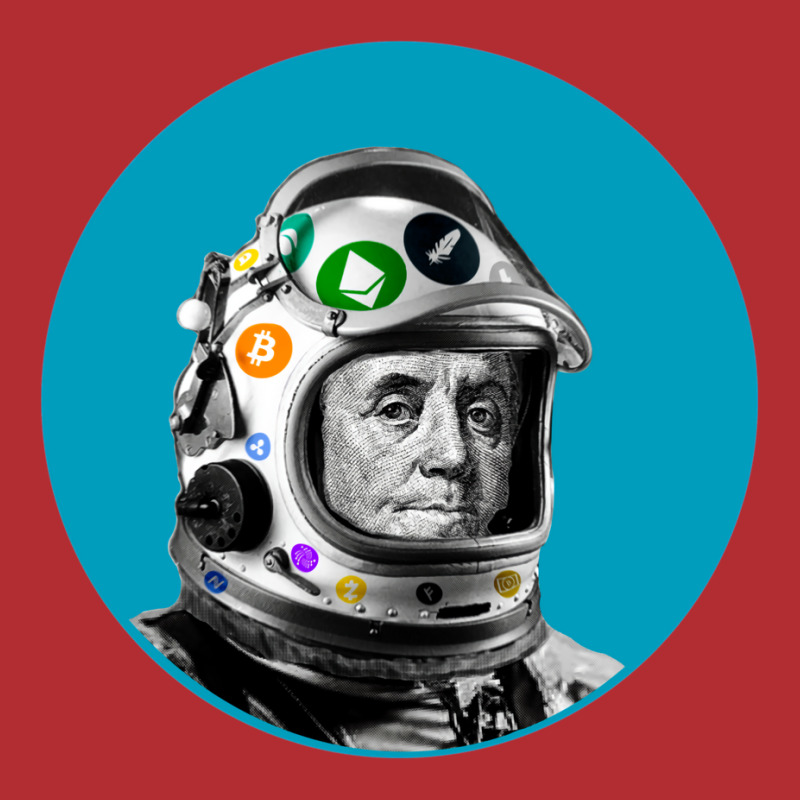 Crypto Benjamin  Cyber Space Astronaut Miner Ladies Fitted T-Shirt by fanielshakifh | Artistshot