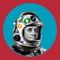 Crypto Benjamin  Cyber Space Astronaut Miner Women's V-neck T-shirt | Artistshot