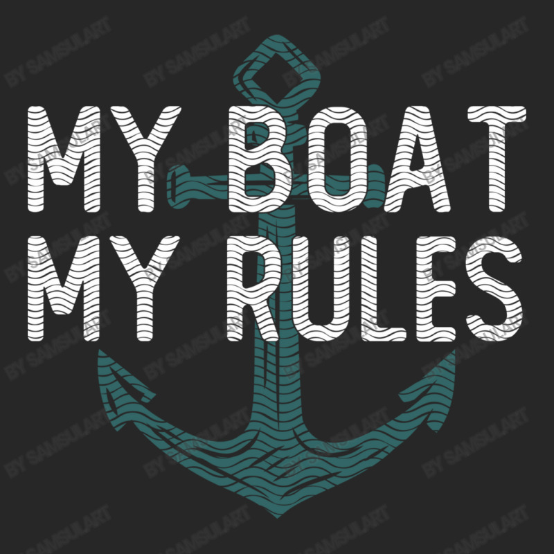 Funny Boating My Boat My Rules Vintage Anchor Sailing Humor Gift For B Men's T-shirt Pajama Set | Artistshot