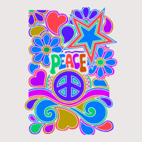 Peace And Love Flowers And Stars Hippie Design Pocket T-shirt | Artistshot