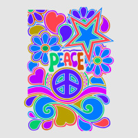 Peace And Love Flowers And Stars Hippie Design Exclusive T-shirt | Artistshot