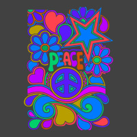 Peace And Love Flowers And Stars Hippie Design Vintage T-shirt | Artistshot