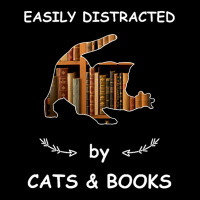 Limited Edition Easily Distracted By Cats And Book Adjustable Cap | Artistshot