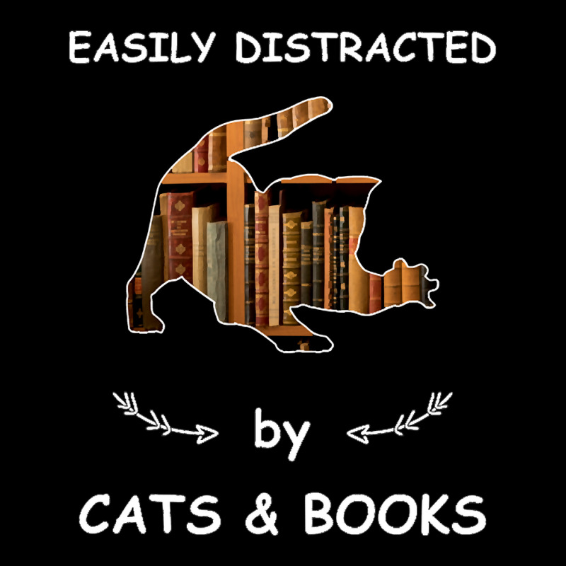 Limited Edition Easily Distracted By Cats And Book Zipper Hoodie by baileyjohn2 | Artistshot