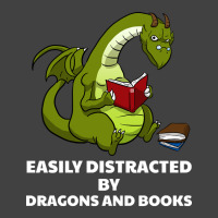 Trending Easily Distracted By Dragons And Books Bo Vintage T-shirt | Artistshot