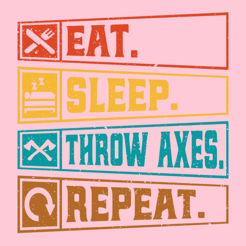 Retro Ax Throwing Lover Quote Eat Sleep Throw Axes Graphic T-shirt | Artistshot