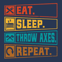 Retro Ax Throwing Lover Quote Eat Sleep Throw Axes Men Denim Jacket | Artistshot