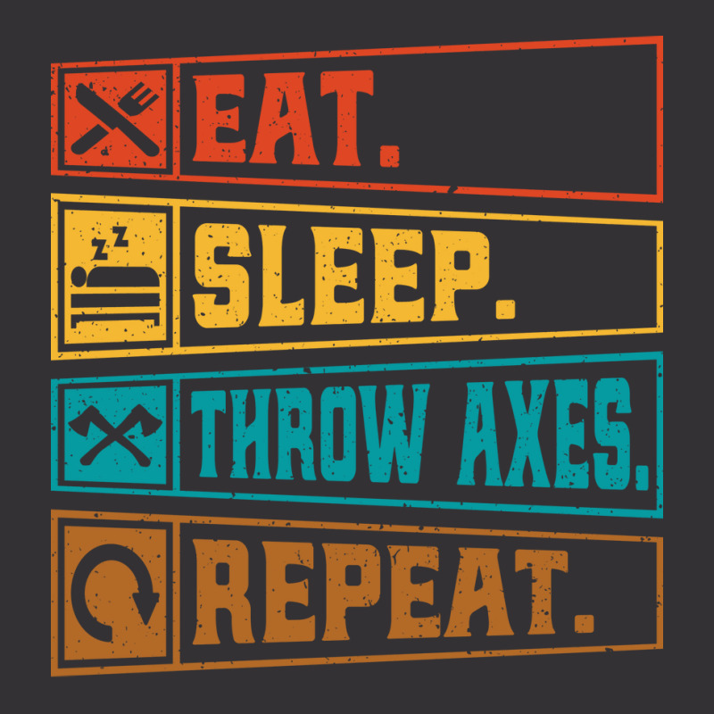 Retro Ax Throwing Lover Quote Eat Sleep Throw Axes Vintage Hoodie | Artistshot