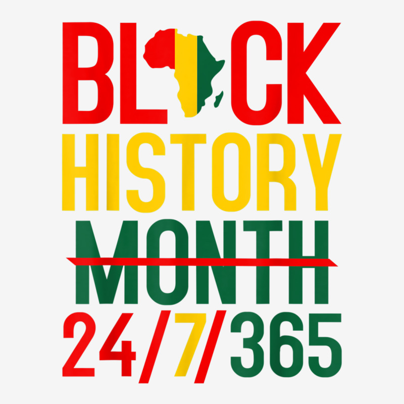 Custom Black History Month 24 7 365 Black History Month T Rectangle ...