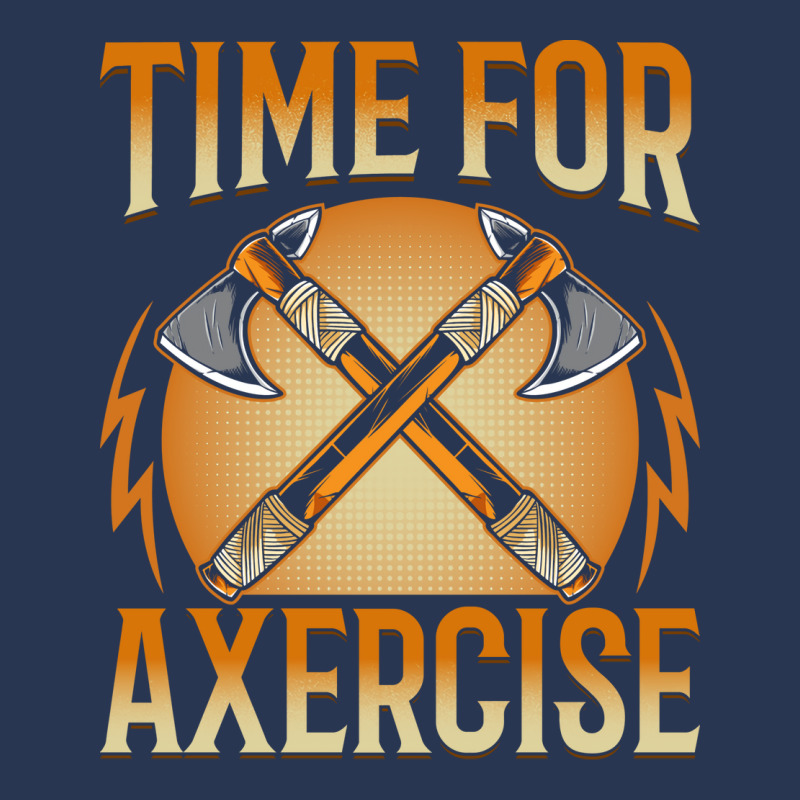 Time For Axercise Funny Axe Thrower Throwing Ax Lo Men Denim Jacket | Artistshot