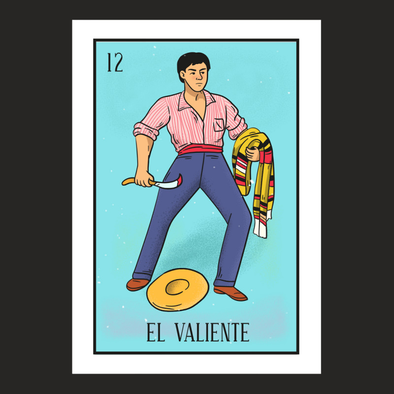 El Valiente Lottery Card Gift The Brave Card Mexic Ladies Fitted T-Shirt by ardylanda | Artistshot