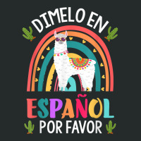 Dimelo En Espanol Por Favor Bilingual Spanish Teac Women's Triblend Scoop T-shirt | Artistshot