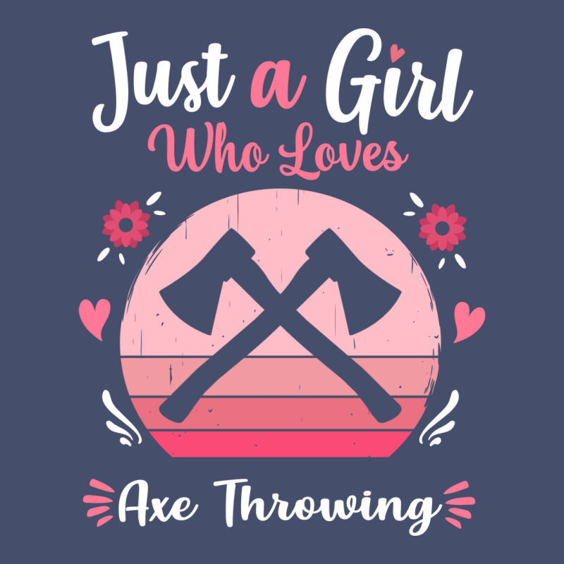 Just A Girl Who Loves Axe Throwing Pink Retro Vint Vintage Short by cransazumac | Artistshot