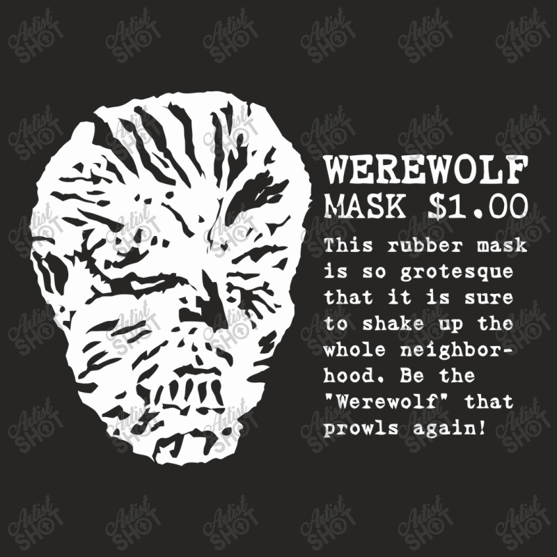 Vintage Werewolf Mask Ad (light) Ladies Fitted T-shirt | Artistshot