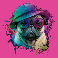 Vaporwave Pug Hat And Sunglasses Edition 1 T-shirt | Artistshot