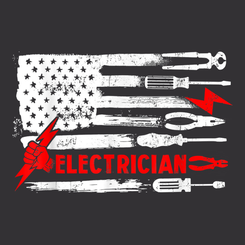 Electrician Patriotic American Flag Electrician Gi Vintage Hoodie | Artistshot