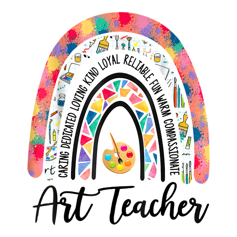 Art Teacher Boho Rainbow Caring Dedicated Loving V Youth Hoodie by lacavaps | Artistshot