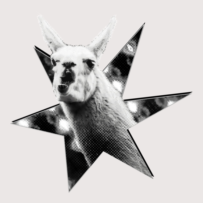 Star Llama No Text Black And White Pocket T-Shirt by jagvirrietb | Artistshot