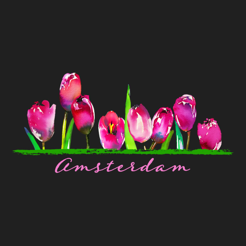 Amsterdam Tulip Flower Watercolor Women Girls Gard Ladies Polo Shirt by clishgdo | Artistshot