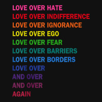 Love Over Hate, Love Over Indifference Lgb Baby Bibs | Artistshot