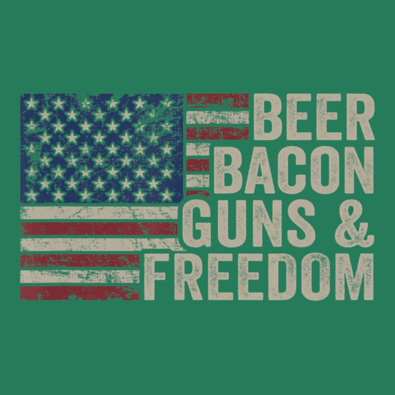 Beer Bacon Guns Freedom Bbq Vintage Usa Flag Drink T-shirt | Artistshot